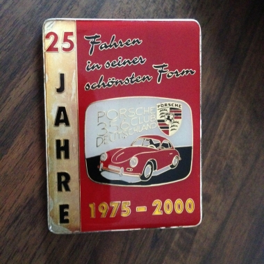 Original 25 J. Porsche 356 Club Deutschland Plakette 