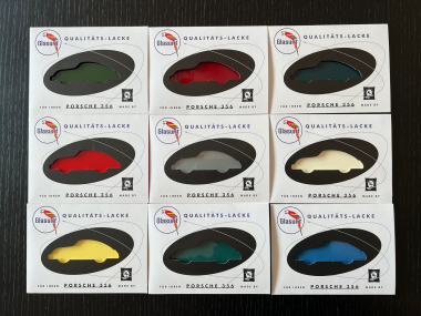Glasurit original color sample card for the Porsche 356 B ( T5 and T6 ) - from  1960 and 1962 