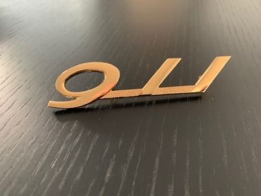 Original Early "911"-Plakette gold 