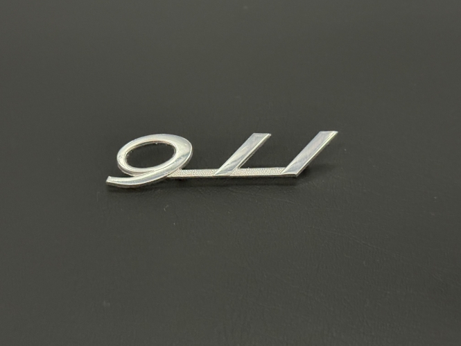 Original Early "911"-Armaturenbrett-Plakette silber 