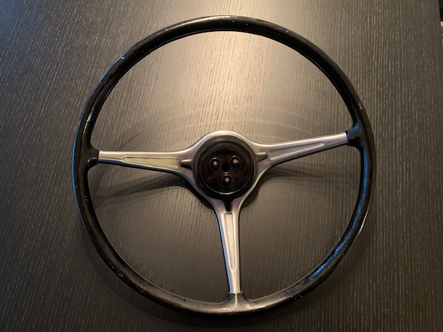 Original VDM steering wheel, black -used 