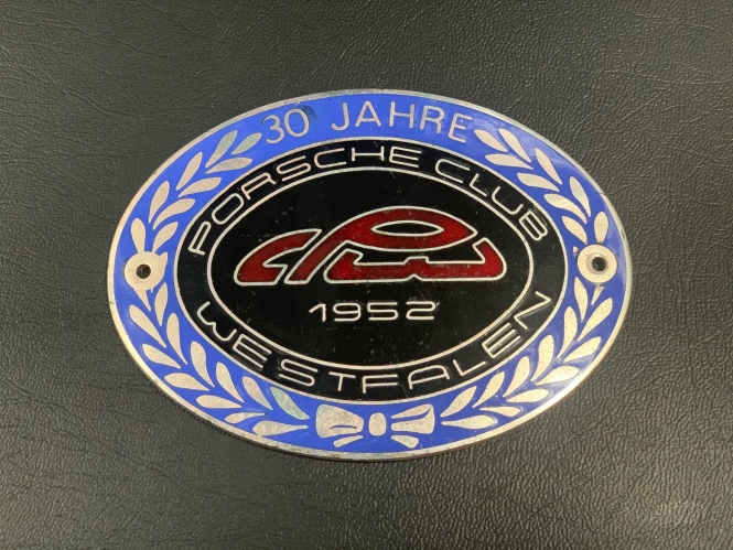 Original Porsche Club Westfalen "30 J."  Plakette 