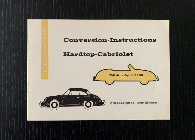 Original Umbau-Anleitung 356 B Cabrio -1960 