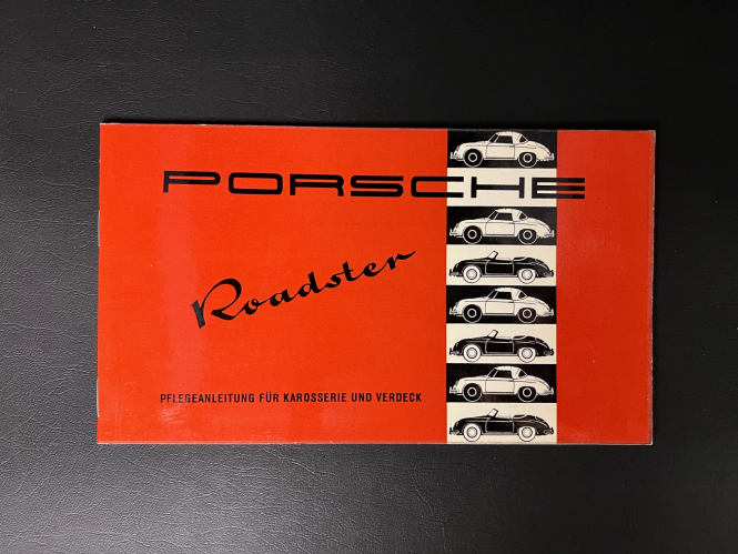 Original Porsche 356 B Roadster care instructions from the former body manufacturer DRAUTZ - 1959/60 