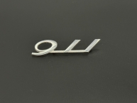 Original Early "911"-Armaturenbrett-Plakette silber 
