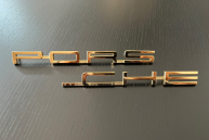 Original PORSCHE early 911 (912) badge lettering gold plated 