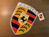 original historical Porsche enamel crest 