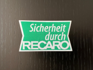 Original RECARO Sticker "green- Sicherheit durch RECARO"" 
