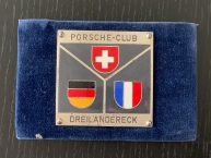 Original historische Porsche Club Dreiländereck Plakette 