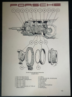 Porsche poster "Type 356 A synchromesh transmission cross section" 